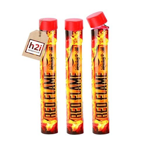 h2i Bengalo - Bengalfeuer | 3 St. | Rot | 40 s | Kraftvolle Handfackel für spektakuläre Lichteffekte | Leuchtfackel & Lanzenlicht mit Heller Flamme & Rauch | Ideal für Partys & Events | b | Kat F1 h2i Bengalo - Bengalfeuer | 3 St. | Rot | 40 s | Kraftvolle Handfackel für spektakuläre Lichteffekte | Leuchtfackel & Lanzenlicht mit Heller Flamme & Rauch | Ideal für Partys & Events | b | Kat F1 von h2i