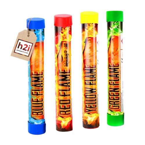 h2i Bengalo - Bengalfeuer | 4 St. | Color Mix | 40 s | Kraftvolle Handfackel für spektakuläre Lichteffekte | Leuchtfackel & Lanzenlicht mit heller Flamme & Rauch | Ideal für Partys & Events |a| Kat F1 h2i Bengalo - Bengalfeuer | 4 St. | Color Mix | 40 s | Kraftvolle Handfackel für spektakuläre Lichteffekte | Leuchtfackel & Lanzenlicht mit heller Flamme & Rauch | Ideal für Partys & Events |a| Kat F1 von h2i