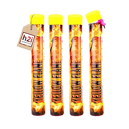 h2i Bengalo - Bengalfeuer | 4 St. | Gelb | 40 s | Kraftvolle Handfackel für spektakuläre Lichteffekte | Leuchtfackel & Lanzenlicht mit Heller Flamme & Rauch | Ideal für Partys & Events | e | Kat F1 h2i Bengalo - Bengalfeuer | 4 St. | Gelb | 40 s | Kraftvolle Handfackel für spektakuläre Lichteffekte | Leuchtfackel & Lanzenlicht mit Heller Flamme & Rauch | Ideal für Partys & Events | e | Kat F1 von h2i