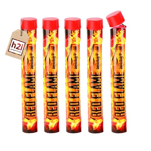 h2i Bengalo - Bengalfeuer | 5 St. | Rot | 40 s | Kraftvolle Handfackel für spektakuläre Lichteffekte | Leuchtfackel & Lanzenlicht mit heller Flamme & Rauch | Ideal für Partys & Events | Kat F1 h2i Bengalo - Bengalfeuer | 5 St. | Rot | 40 s | Kraftvolle Handfackel für spektakuläre Lichteffekte | Leuchtfackel & Lanzenlicht mit heller Flamme & Rauch | Ideal für Partys & Events | Kat F1 von h2i
