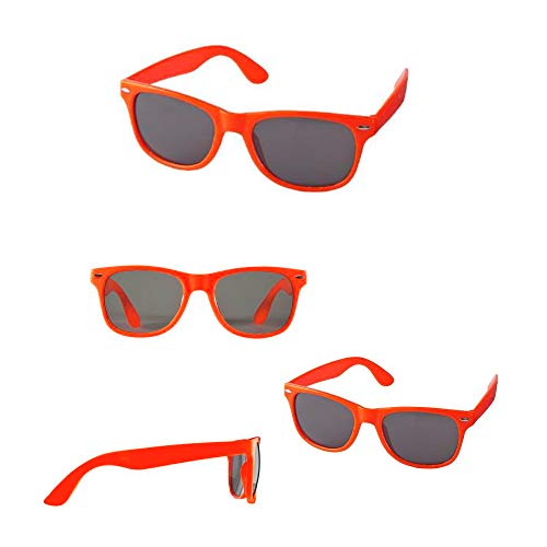 h2i Holi Color Sunglasses in Orange, Brille in leuchtender Farbe für Party Foto Hochzeit Spaß, Kunststoffbrille wasserfest h2i Holi Color Sunglasses in Orange, Brille in leuchtender Farbe für Party Foto Hochzeit Spaß, Kunststoffbrille wasserfest von h2i