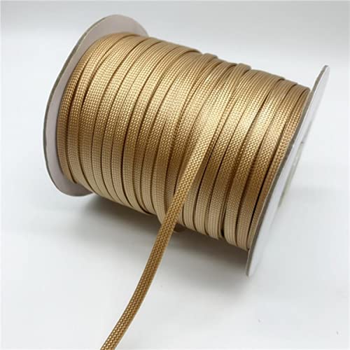 Geflochtenes Seil, 5 Yards 4 mm flaches geflochtenes gewachstes Kordelseil for die Schmuckherstellung DIY Armbandgeflecht von hOnYbmq