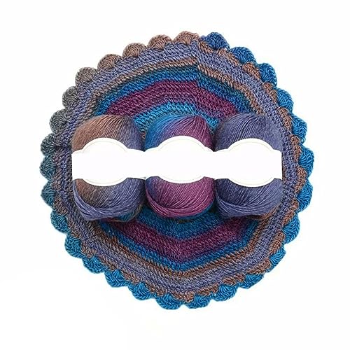 Häkelgarn, 100 g, Spinnfärbung, Farbverlauf, gehäkelter Schal, Mütze, Schal, Strickwolle, Schmuck (10) von hOnYbmq