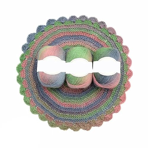 Häkelgarn, 100 g, Spinnfärbung, Farbverlauf, gehäkelter Schal, Mütze, Schal, Strickwolle, Schmuck (18) von hOnYbmq