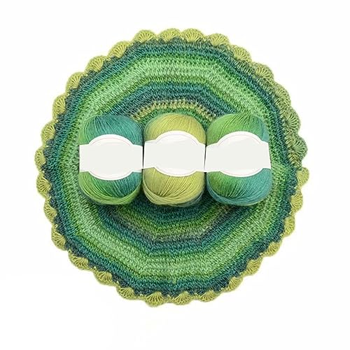 Häkelgarn, 100 g, Spinnfärbung, Farbverlauf, gehäkelter Schal, Mütze, Schal, Strickwolle, Schmuck (22) von hOnYbmq