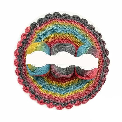 Häkelgarn, 100 g, Spinnfärbung, Farbverlauf, gehäkelter Schal, Mütze, Schal, Strickwolle, Schmuck (7) von hOnYbmq