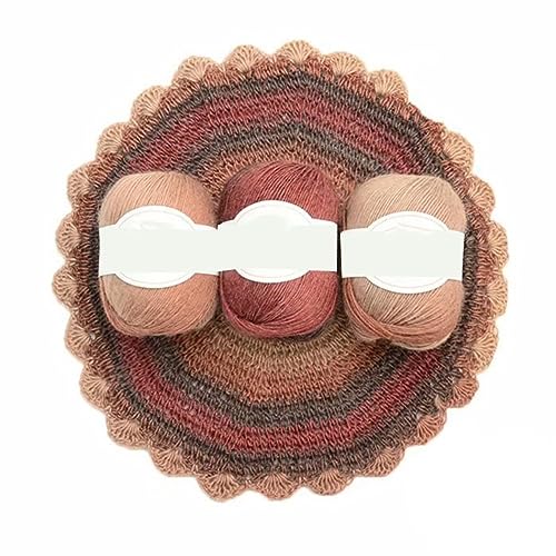 Häkelgarn, 100 g, Spinnfärbung, Farbverlauf, gehäkelter Schal, Mütze, Schal, Strickwolle, Schmuck (9) von hOnYbmq