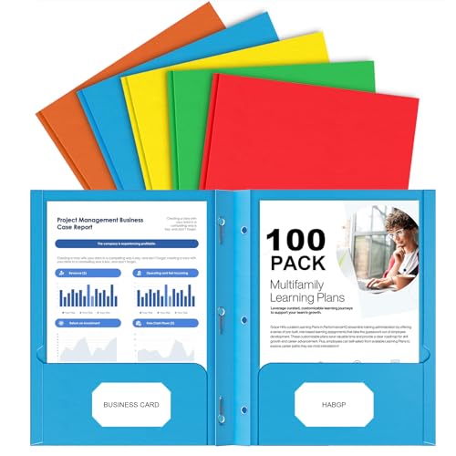 HABGP Dokumentenmappe mit zwei Taschen und Zacken, Papierordner mit Taschen und Visitenkartenhalter, Ordner mit Tasche, Briefgröße, Organisieren von Papieren in Schule, Büro und Geschäft, 5 Farben, 20 HABGP Dokumentenmappe mit zwei Taschen und Zacken, Papierordner mit Taschen und Visitenkartenhalter, Ordner mit Tasche, Briefgröße, Organisieren von Papieren in Schule, Büro und Geschäft, 5 Farben, 20 von habgp