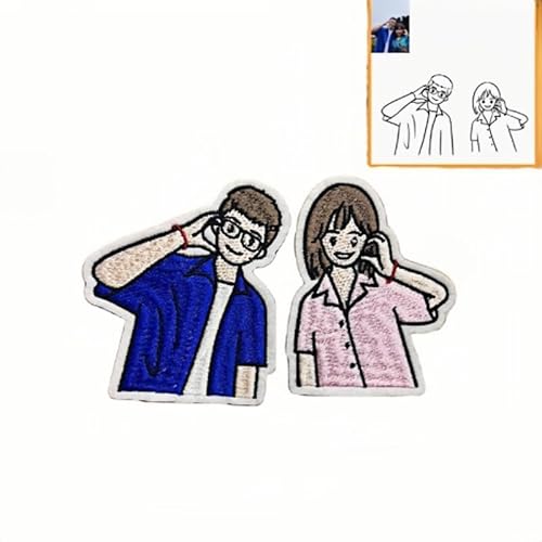 Benutzerdefinierte Foto-Stickerei-Aufnäher, personalisiertes Portrait- und Haustier-Patches für Kleidung und Accessoires von hadefa