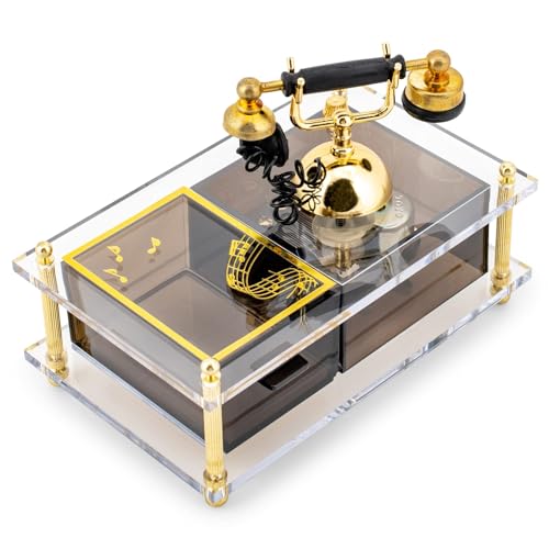 Haelo Vintage Gramophone Acryl Musikfigur spielt I Just Called to Say I Love You von haelo