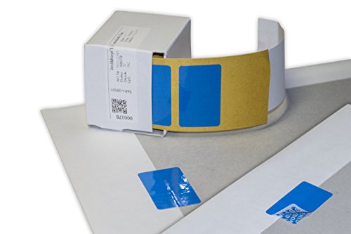 haggiy Siegel-Etiketten - Sicherheitsetikett 40 x 20 mm zum Nachweis von Manipulationsversuchen, 50 Stück in Spendebox (Blau) von haggiy