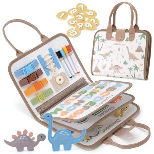 hahaland Busy Board für Kleinkinder 1 2 3 4 Jahre mit Dinosaurier Thema,Activity Board Montessori Spielzeug ab 1 2 3 Jahre mit Zeichenbrett, Motorik & Sensorik Quiet Book, Geschenk für Jungen Mädchen hahaland Busy Board für Kleinkinder 1 2 3 4 Jahre mit Dinosaurier Thema,Activity Board Montessori Spielzeug ab 1 2 3 Jahre mit Zeichenbrett, Motorik & Sensorik Quiet Book, Geschenk für Jungen Mädchen von hahaland