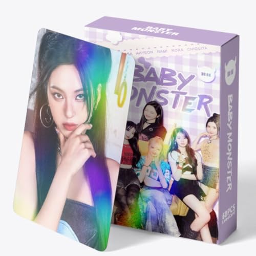 haianallo 60 Stück doppelseitige Laser-Karte, Babymonster-Merch-Karte, Grußkarten, unterstützt Fotokarten, LOMO-Karten haianallo 60 Stück doppelseitige Laser-Karte, Babymonster-Merch-Karte, Grußkarten, unterstützt Fotokarten, LOMO-Karten von haianallo