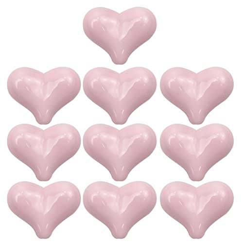 haiaxx 100pieces Heart Beads Heart Spacer Beads Acrylic Loose Beads Love Heart Charm for Bracelet Necklace Earrings Jewelry Making Acrylic Heart Beads Pink von haiaxx