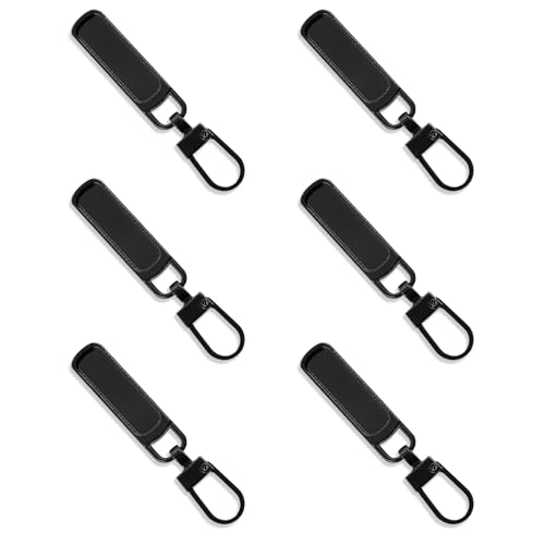 6 Stück Reißverschluss Zipper Reißverschluss Ersatz Abnehmbares Metall Zipper Pull Für Jacke Hose Schuhe Koffer (Schwarz) von haierdidi