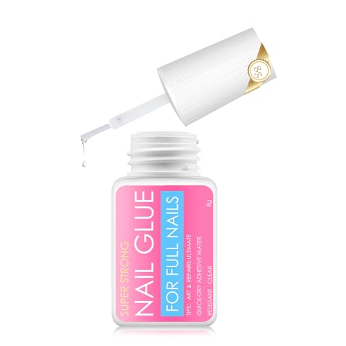 1 * 8g Extra starker Kleber für künstliche Nägel,Kleber zur Reparatur von Nägeln,Klebemittel zum Auftragen von künstlichen Nagelspitzen in der Maniküre,super starker Kleber für Acryl-Nagelspitzen von halercay