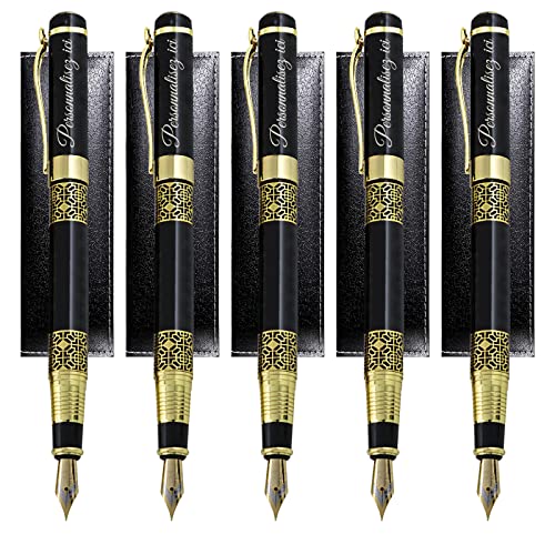 Füllfederhalter mit Holzmaserung, Individuelle Stifte mit Text, Personalisiertes Füllfederhalter-Kugelschreiber-Set mit Geschenkbox für Abschlussfeier, Business, Journaling-Füllfederhalter,5 Stück Füllfederhalter mit Holzmaserung, Individuelle Stifte mit Text, Personalisiertes Füllfederhalter-Kugelschreiber-Set mit Geschenkbox für Abschlussfeier, Business, Journaling-Füllfederhalter,5 Stück von half-acre square pond
