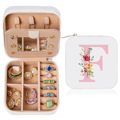 Schmuckkästchen Klein, Schmuckschatulle für Mädchen, Schmuckbox Damen, Reise Schmuck Etui, Jewelry Organizer Leder, für Ohrringe Halsketten Ringe, Hochzeit Geburtstag Muttertag Geschenk(Initialen F) Schmuckkästchen Klein, Schmuckschatulle für Mädchen, Schmuckbox Damen, Reise Schmuck Etui, Jewelry Organizer Leder, für Ohrringe Halsketten Ringe, Hochzeit Geburtstag Muttertag Geschenk(Initialen F) von hamatata