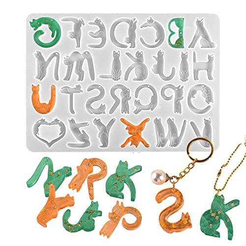 haoying Silikonformen Alphabet – Design Katze aus Kunstharz, Buchstaben, Formen, Epoxidharz, Schlüsselanhänger, wiederverwendbar, Epoxidharz, Gießform Buchstaben haoying Silikonformen Alphabet – Design Katze aus Kunstharz, Buchstaben, Formen, Epoxidharz, Schlüsselanhänger, wiederverwendbar, Epoxidharz, Gießform Buchstaben von haoying