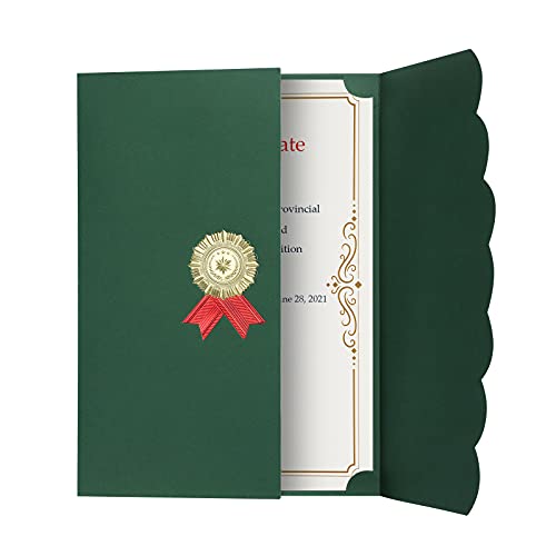Zertifikat Mappe A4 Urkundenmappe mit 5er Hülle Urkunden Halter Schutzhülle Pappe Urkundenpapier Ordner Diplom Dokument Zeugniss Urkundenhülle Papier Zeugnissemappe für Certificate von haozaikeji