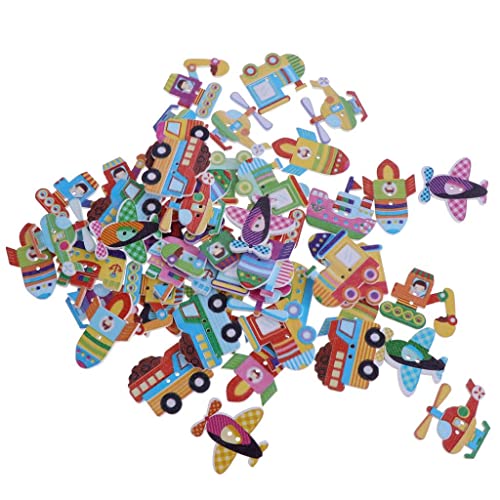 50Pcs Cartoon Holzknöpfe 2 Scrapbooking DIY schneidern - Gemischter Transport, Gemischter Transport, 32 x 25mm 50Pcs Cartoon Holzknöpfe 2 Scrapbooking DIY schneidern - Gemischter Transport, Gemischter Transport, 32 x 25mm von harayaa