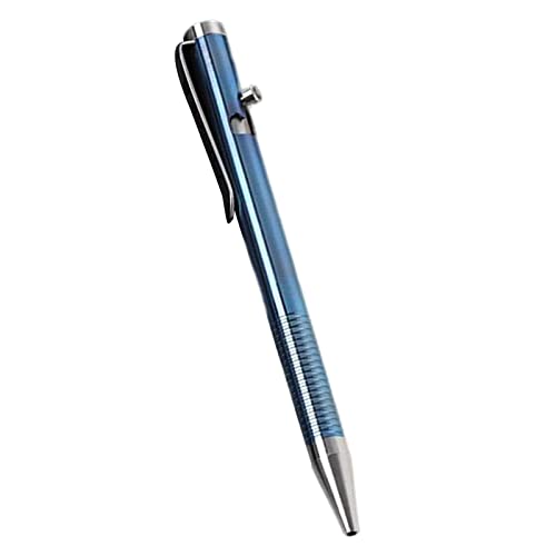Luxus Action Stift mit Titanlegierung, G2 Kompatibler, Einziehbarer Kugelschreiber Zum Schreiben für Den Täglichen, Professionellen Gebrauch, Blau von harayaa