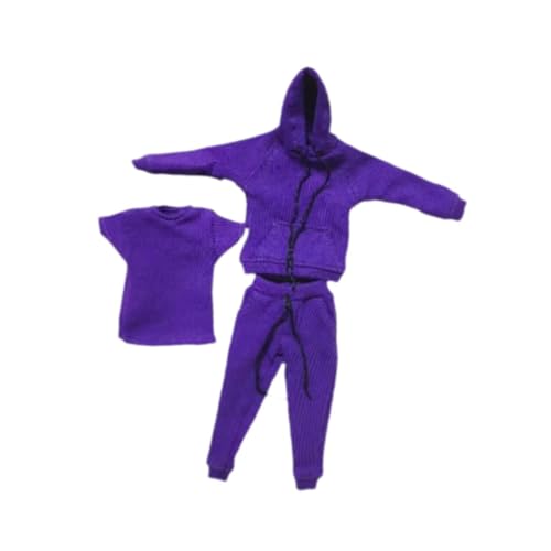 harayaa 1/12 Maßstab Figur Kleidung Puppe Hoodie und Hose Action Figur Bekleidung Puppe Kleidung Set, Lila harayaa 1/12 Maßstab Figur Kleidung Puppe Hoodie und Hose Action Figur Bekleidung Puppe Kleidung Set, Lila von harayaa