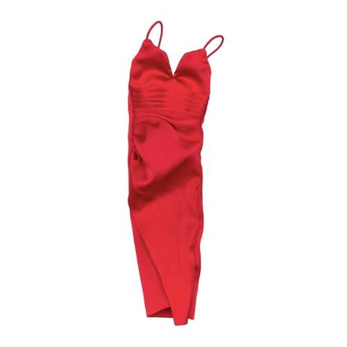 harayaa 1:6 Maßstab weibliche Kleidung Sammlerstück Frau Figur Mode tragen Puppe Kleidung Abend Party Nachtclub Kleid, Dunkelrot von harayaa