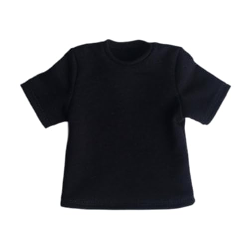 harayaa 1:6 männliche T-Shirt Kostüm Mode Kleine handgemachte DIY Geschenk Outfit Action Figur Kleidung für 12 Zoll männliche Puppe Puppe Modell ACCS, Schwarz von harayaa