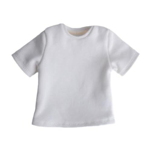 harayaa 1:6 männliche T-Shirt Kostüm Mode Kleine handgemachte DIY Geschenk Outfit Action Figur Kleidung für 12 Zoll männliche Puppe Puppe Modell ACCS, Weiß von harayaa