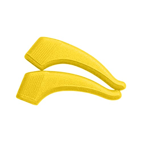 harayaa 2 Stück Anti Rutsch Brillen Ohrgriffhaken, Brillenhalter, Brillenbügelspitzen, Hülsenhalter für Kinder Und Erwachsene, Gelb von harayaa