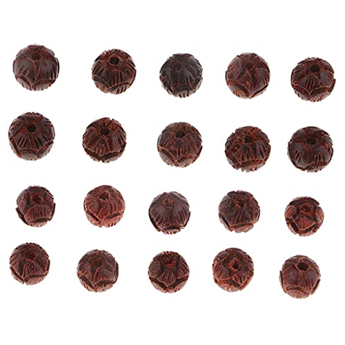 harayaa 20 6mm 8mm Handgefertigte Sandelholz Geschnitzte Lotus von harayaa