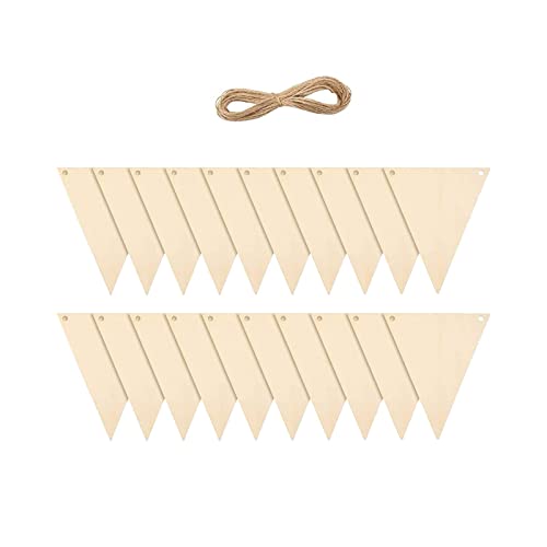 harayaa 20x Holz Banner Dreieck Flaggen Girlande DIY Craft Hanging Decor harayaa 20x Holz Banner Dreieck Flaggen Girlande DIY Craft Hanging Decor von harayaa