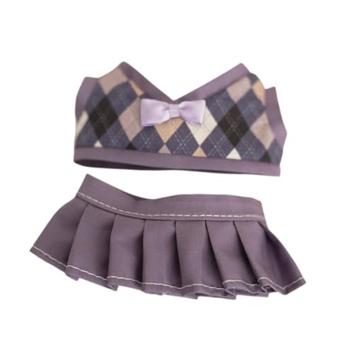 harayaa 2X Puppenkleidung für Mädchen, Stofftiere, Kleidung, Modegeschenk, Miniatur, Sammlerstück, Cartoon-Puppenoutifits für 6-Zoll-Puppe, Violetter Rock harayaa 2X Puppenkleidung für Mädchen, Stofftiere, Kleidung, Modegeschenk, Miniatur, Sammlerstück, Cartoon-Puppenoutifits für 6-Zoll-Puppe, Violetter Rock von harayaa