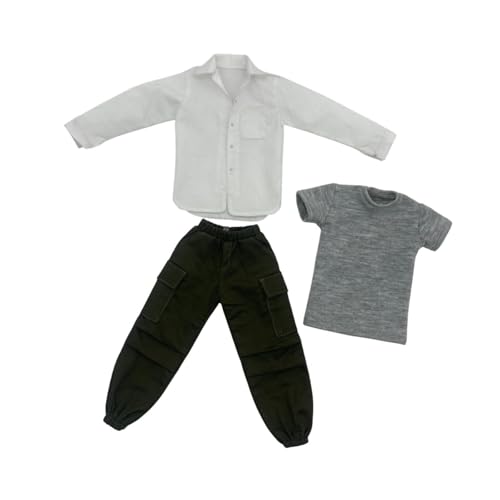 harayaa 3 Stück 1/6 männliche Kleidung Anzug Hosen Hemden Cosplay Dress Up DIY Puppe voller Anzug für 12 Zoll Action-Figur, Weiß harayaa 3 Stück 1/6 männliche Kleidung Anzug Hosen Hemden Cosplay Dress Up DIY Puppe voller Anzug für 12 Zoll Action-Figur, Weiß von harayaa