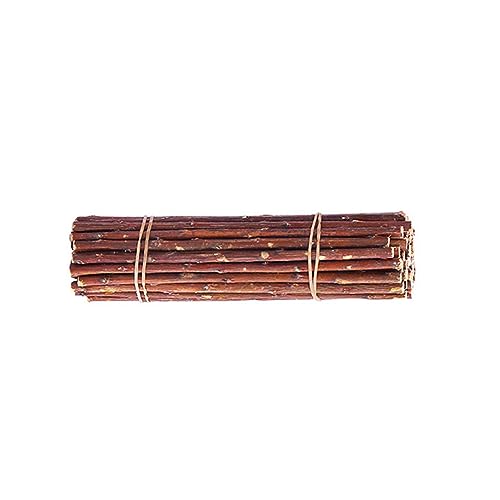 harayaa 50 Stück Holz-Bastelstäbe, Holzzweige, rustikale Holzstäbe zum Basteln, Holzscheitstäbe für Heimwerker, Modellbau, Puppenhäuser, Ornamente, Rotbraun, 10CM von harayaa