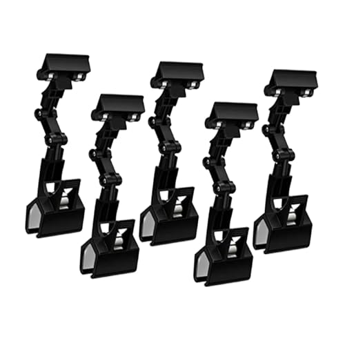 harayaa 5PCS -Warenschild Clips, Schwenkpreiszeichen -Halter Rotatable -Label -Clips Regalpreisclips zum Verkauf, Geschäfte, Karten, Einkaufszentren, Schwarz von harayaa