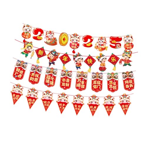 harayaa Banner-Dekoration zum chinesischen Neujahr, Wimpel-Ornament zum Aufhängen, Partyzubehör, Frühlingsfest-Dekor für Bauernhaus-Wandfenster, Style D harayaa Banner-Dekoration zum chinesischen Neujahr, Wimpel-Ornament zum Aufhängen, Partyzubehör, Frühlingsfest-Dekor für Bauernhaus-Wandfenster, Style D von harayaa
