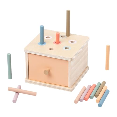 harayaa Farbform Sortierbox aus Holz, Spielzeug zur Unterstützung der Feinmotorik für Jungen und Mädchen, Stickbox von harayaa