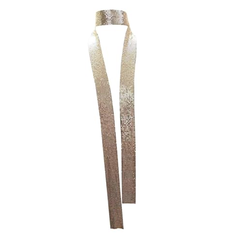 harayaa Frauen Glitzernde Pailletten Schal Schals Choker Schmuck Kette, Gold harayaa Frauen Glitzernde Pailletten Schal Schals Choker Schmuck Kette, Gold von harayaa