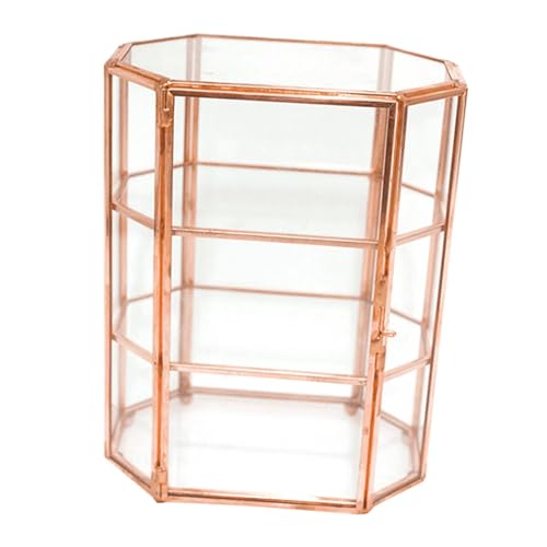 harayaa Klare Glas-Schmuckschatulle, Vanity-Deckeldose, Vintage-Glas-Andenkenbox, Heimdekoration, für Schmuck, Roségold harayaa Klare Glas-Schmuckschatulle, Vanity-Deckeldose, Vintage-Glas-Andenkenbox, Heimdekoration, für Schmuck, Roségold von harayaa