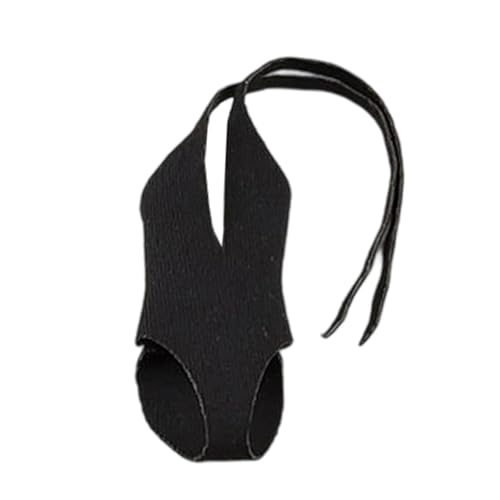 harayaa Kleidung für Actionfiguren im Maßstab 1/12, Puppenkostüm, Zubehör, Badeanzug, Stoff, Mini-Anzug für 6" weibliche Figuren, Körper, Puppen, Schwarz von harayaa