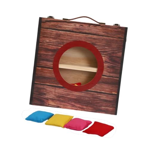 harayaa Kompaktes Cornhole Spiel mit 4 Bean Taschen für Hinterhof Kundgebungen, Rot von harayaa
