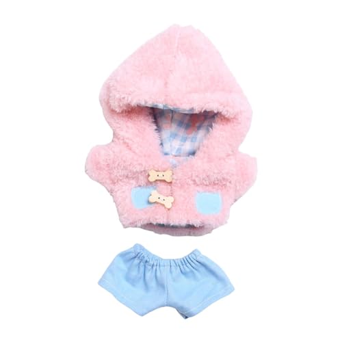 harayaa Plüsch-Puppen-Kleidung, Anhänger, Puppen-Outfits, bequemes DIY-Puppenspielzeug, Plüsch-Puppenzubehör, Puppen-Hoodie-Kostüme für 17 cm große Puppen, Rosa harayaa Plüsch-Puppen-Kleidung, Anhänger, Puppen-Outfits, bequemes DIY-Puppenspielzeug, Plüsch-Puppenzubehör, Puppen-Hoodie-Kostüme für 17 cm große Puppen, Rosa von harayaa
