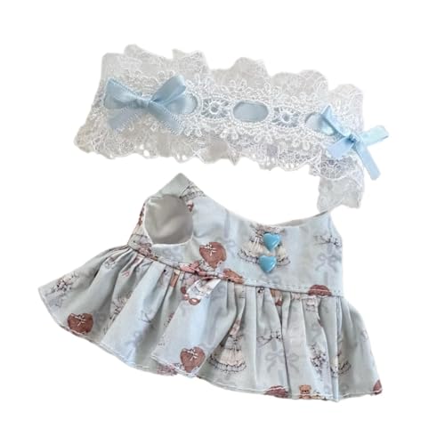 harayaa Plüschfiguren Kleidung, Rollenspiel Foto Requisiten, Weiches Dress Up Mädchen Puppenkleid Outfit, für 6,69 Zoll 5,91 Zoll Puppen, Blau von harayaa