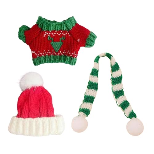 harayaa Puppe Pullover Kleidung Set Puppe Outfits Schal Hut Dress Up Winter Puppe Kleidung Zubehör Mädchen Puppe Kleidung Puppen Mädchen Puppe, Pullover mit Hirschmotiv harayaa Puppe Pullover Kleidung Set Puppe Outfits Schal Hut Dress Up Winter Puppe Kleidung Zubehör Mädchen Puppe Kleidung Puppen Mädchen Puppe, Pullover mit Hirschmotiv von harayaa