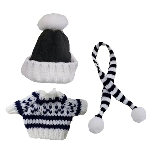 harayaa Puppe Pullover Kleidung Set Puppe Outfits Schal Hut Dress Up Winter Puppe Kleidung Zubehör Mädchen Puppe Kleidung Puppen Mädchen Puppe, Schwarze Schneeflocke harayaa Puppe Pullover Kleidung Set Puppe Outfits Schal Hut Dress Up Winter Puppe Kleidung Zubehör Mädchen Puppe Kleidung Puppen Mädchen Puppe, Schwarze Schneeflocke von harayaa