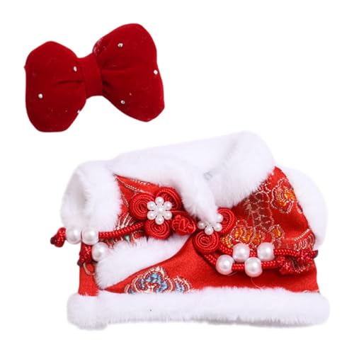 harayaa Puppenkleidung, DIY Anzug für Neujahr, Weiche Miniatur Mode Foto Requisiten, Outfit Kleidung für 17 cm Puppen, Rot harayaa Puppenkleidung, DIY Anzug für Neujahr, Weiche Miniatur Mode Foto Requisiten, Outfit Kleidung für 17 cm Puppen, Rot von harayaa