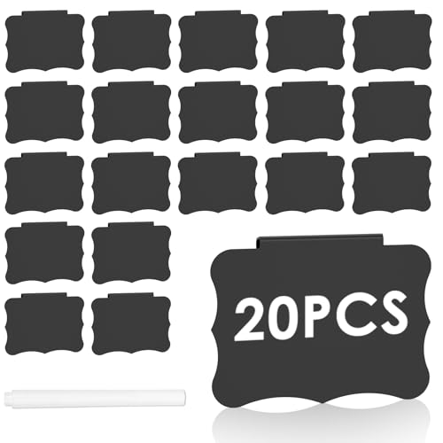 Harupink 20 Stück Etikettenhalter Clip, PVC Korb Etiketten,Preisschilder Abnehmbare mit Weiß Stift,Wasserbeständigkeit Clips Etiketten für büro Ladengeschäft und Supermarkt (Stil 2) von harupink