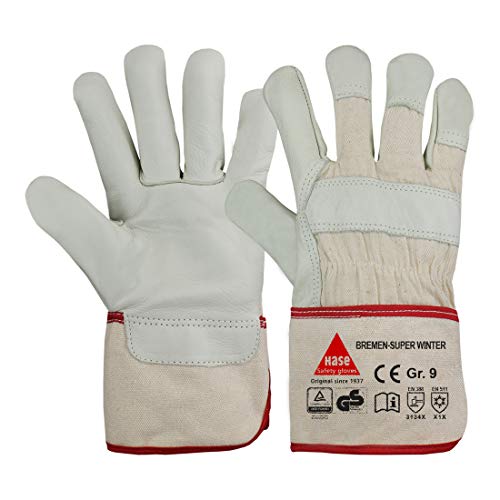 Hase Winterhandschuhe Bremen-Super-Winter Größe 10, Rindnarbenleder von Hase Safety Gloves